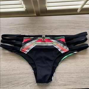 FOX Multicolor Racing/Athletic Bikini Bottom Piece